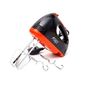 Key Features Low noise Five speeds with pulse control 2 Pcs for dough mixing 2 Pcs for eggs and cream  Power 260W Colour : White , Black