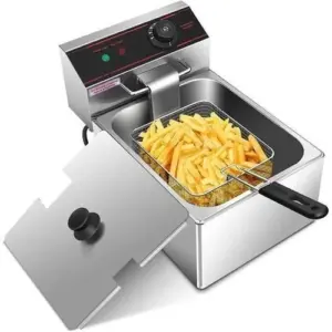 Product details Pixel 6 Litres Commercial Single Deep Fryer Stainless Steel The product is made strong for commercial purposes. It has a strong heater that can withstand working for long hours. It is capable of frying all kinds of fast foods or snacks, it has as heat regulation system which makes it the best to use during frying since all foods have a different cooking point. The PIXEL Deep Fryer 6.0 L a great Single deep fryer even for spur-of-the-moment snacks and meals. Immersion heating element for crispier food, Stainless Steel housing with Cool Touch Handles, Adjustable temperature control easily adjusts frying temperatures for cooking a variety of foods to perfection, Includes fry basket with handle to easily lower, lift and drain foods, Viewing window in lid lets you easily monitor your food while frying, Lid with integrated dual filter helps reduce odors. Specifications The product is affordable It is strong and durable for commercial use Easy to clean It has a strong drainage net for removing It has a heat resistor handle Model: PXYF180 Color: Stainless Adjustable thermostat Safety Lid Stainless steel
