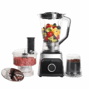 Specifications Multifunctional. Blender Grinder cup Meat Grinder Smoothie maker Copper Shredder Juice Extractor Coffee Grinder Brand: Hoffmans. Model: HM-126. Material: Steel + Plastic. Power: 1200 W. Capacityb 1.8L