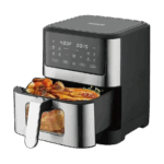 Key Features 10 litre capacity 60-minute timer 10 cooking functions Easy to use with digital touch control panel Multi-functional cooking with little to no oil Adjustable time and temperature control Detachable non-stick basket for easy cleaning Dishwasher safe accessories Cool and touch handle Overheat protection