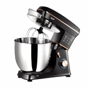 RAF 10 Litres Stand Mixer 1800W – R.6673 Powerful. Versatile. Built for Every Kitchen. Elevate your baking and cooking game with the RAF R.6673 Stand Mixer, engineered with a massive 10-litre stainless steel bowl and a powerful 1800W motor. Whether you’re kneading dough, whipping cream, or mixing cake batter, this stand mixer delivers consistent results with speed and efficiency. Key Features: Large 10L Stainless Steel Bowl: Mixes large batches with ease — ideal for families, home bakers, or light commercial use High-Powered Motor: 1800W motor ensures smooth performance for thick doughs and heavy mixtures Variable Speed Control: Multiple speed settings with pulse function to suit a wide range of recipes 3 Mixing Attachments: Includes a dough hook, beater, and whisk for versatile mixing Splash Guard: Prevents spills and mess while mixing Tilt-Head Design: Easy access to the bowl and attachments for quick ingredient addition and cleaning Non-Slip Base: Ensures stability during use Specifications: Model: R.6673 Capacity: 10 Litres Power: 1800W Voltage: 220-240V, 50/60Hz Material: Stainless steel bowl, durable ABS body Speed Settings: Multiple with pulse function Attachments Included: Dough hook, beater, whisk