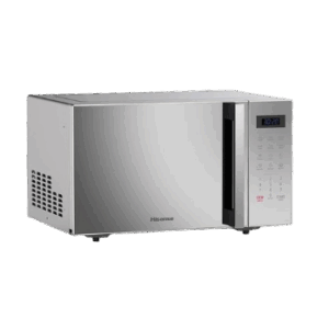 Hisense H25MOMS7HG | 25L Microwave Take control of your cooking with Step Bake. Programme in two or three step-by-step stages so you can get the perfect results whatever you choose to make. You’ll also find Smart Cook on this Hisense model. Select one to six on the control panel to cook immediately at 100% power – ideal if you’re in a hurry. Each number represents cooking time in minutes, so you’ll always know exactly when your food is ready. What’s more, the convenient memory function lets you programme your three favourite settings for quicker mealtimes. Specifications 25L capacity & 28.8cm turntable for large dinner plates 900 Watt power output – cooks food rapidly and evenly Timer helps you cook food to perfection Automatic programmes take the guesswork out of cooking Easy-to-use touch controls