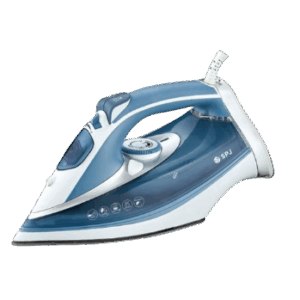 Key Features Material    Combination Colour Name    Blue/Silver Product Length:    31.7 cm Product Height:    16 cm Product Width:    13 cm Capacity:    450 ml Wattage:    2800W Appliance Wattage    2800 W & Above What's In The Box    1 x Steam Iron Model Number    SIX-PPAS05 Model Name    Steam Iron