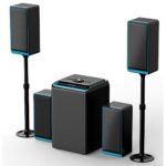 Key Features Brand Name : GlobalStar Model Number : Pro Input sensitivity:=70dB Voltage :AC 90V- 240V  50/60HZ Channels :  (4.1) Material : Wooden & Plastic Output Power : 100W+20W*4 Speaker Unit : 8"+3" *4