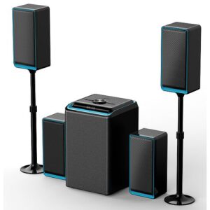 Key Features Brand Name : GlobalStar Model Number : Pro Input sensitivity:=70dB Voltage :AC 90V- 240V  50/60HZ Channels :  (4.1) Material : Wooden & Plastic Output Power : 100W+20W*4 Speaker Unit : 8"+3" *4