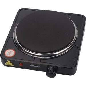 Key Features Hot Plate: This Sonashi single hot plate is easy to install and convenient to use. The elegant black design will enhance the beauty of your kitchen and add an aesthetic appeal to it. Heavy-Duty Stove: The hot plate stove features a heavy-duty fixed hot plate for efficient heat distribution. The plate is in two different sizes for versatile cooking. The kitchen appliance is equipped with a sturdy plastic knob to help you operate the hot plate easily. Electrical Hot Plate: This electric stove features a 185mm diameter hot plate to help you with multi-tasking. An on/off indicator light makes cooking and monitoring an easier task. Temperature Control: This hot plate cooktop features a temperature control knob to allow different cooking techniques. The hot plate comes with an auto thermostat function as well. Product Specification: This black electric hot plate operates on electricity. It has plastic knobs, non-slip rubber feet, adjustable temperature control and more.