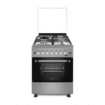 Key Features Brand: SPJ Origin: Made in Turkey Body Material: Full Stainless Steel Number of Burners: 3 Gas + 1 Electric Plate Oven Type: Electric Control: Manual Knobs Oven Viewing Window: Yes Safety Features: Flame Failure Device Lid: Tempered Glass Top Cover Color: Silver/Black Installation Type: Freestanding