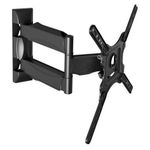 Full motion wall mount can be quickly and easily adjusted to ensure an optimal viewing experience with easy installation is made of heavy-duty steel construction. It can be secured on concrete brick wall with adjustable tilt angleThe tv screw sets provided are of standard size. They will fit majority of tvs on market All necessary hardware for the wall and tv is includedBefore choosing your Tv bracket please ensure you measure your tv with and choose a suitable mount to fit it.  Measure the height and width of the tv and make sure your measurements are larger than Tv bracket dimensions. Compatible tv sizes: 14 - 55Max load: 55Ibs(25kg)