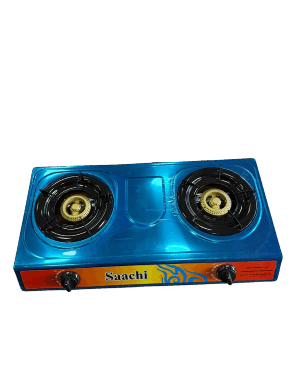 Features: Double burner Stainless steel body Whirlwind technology Automatic ignition Enamel coated, detachable trivets and trays Rotatable pipe Type of gas: Liquified petroleum gas Safer to use