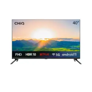 Frameless Chrome Cast Built-in Netflix & Amazon Prime Built-in GooglePlay Store HDR10 HLG Dolby Audio Quad Core CPU ROM(8GB) 2x HDMI CHiQ 40 inch Full HD Smart Android LED TV