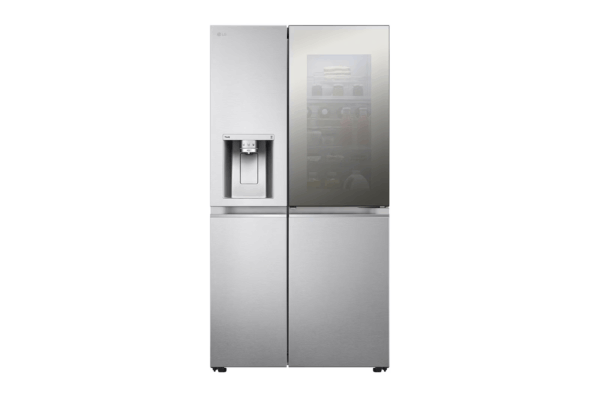 LG Refrigerator 635Ltrs | Mirror InstaView Door-in-Door | UVnano™ GC-X267MSEW Noble Steel 635 Ltrs Net Storage Capacity Inverter Linear Compressor InstaView Door-in-Door™ ThinQ (Wi-fi) Door Cooling+™ Water and Ice Dispenser with UV Nano Self-Cleaning Water Dispenser Hygiene Fresh+™ The intelligent air filter can not only remove bacteria up to 99.999%, but also minimize bad odor in the refrigerator.