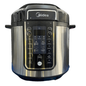 For stir-fries and pressure cooking. Power 1000W Multi-function 90min operation Stainless Steel Cover