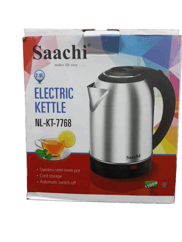 Key Features   • 1.8 liters • Detachable jag • Power base • Water level indicator • Auto switch when ready • Hinged lid • 220-240V