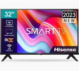 Hisense 32-inch Class A4 Series (32Q4QS) Full HD Smart LED TV; VIDAA OS, Built-in Wi-Fi, Dolby Atmos, Free to Air Decoder