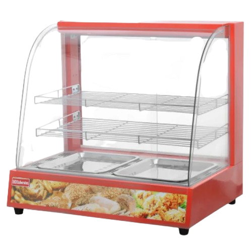 Perfect for convenience stores, snack shacks, concession stands, hotel breakfast bars, and all your other pre-made hot food display needs, this warmer offers 1500W of heating power that keeps your wrapped foods hot and fresh. It also makes it easy for your customers to serve themselves and for staff to keep the shelves fully stocked. Designed with 2 adjustable trays and glass on all sides. The warmer is equipped with a thermostat monitor for consistent temperatures. Water tray included to add humidity to cabinet. Opens both front and back with sliding doors.