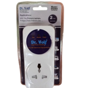 Dr. Volt 13 Amps Power Surge Protector IQ-PG13A, For TVs, Fridges, Laptops, Freezers & More, Microprocessor Power Surge Protector Based-Eco Model.